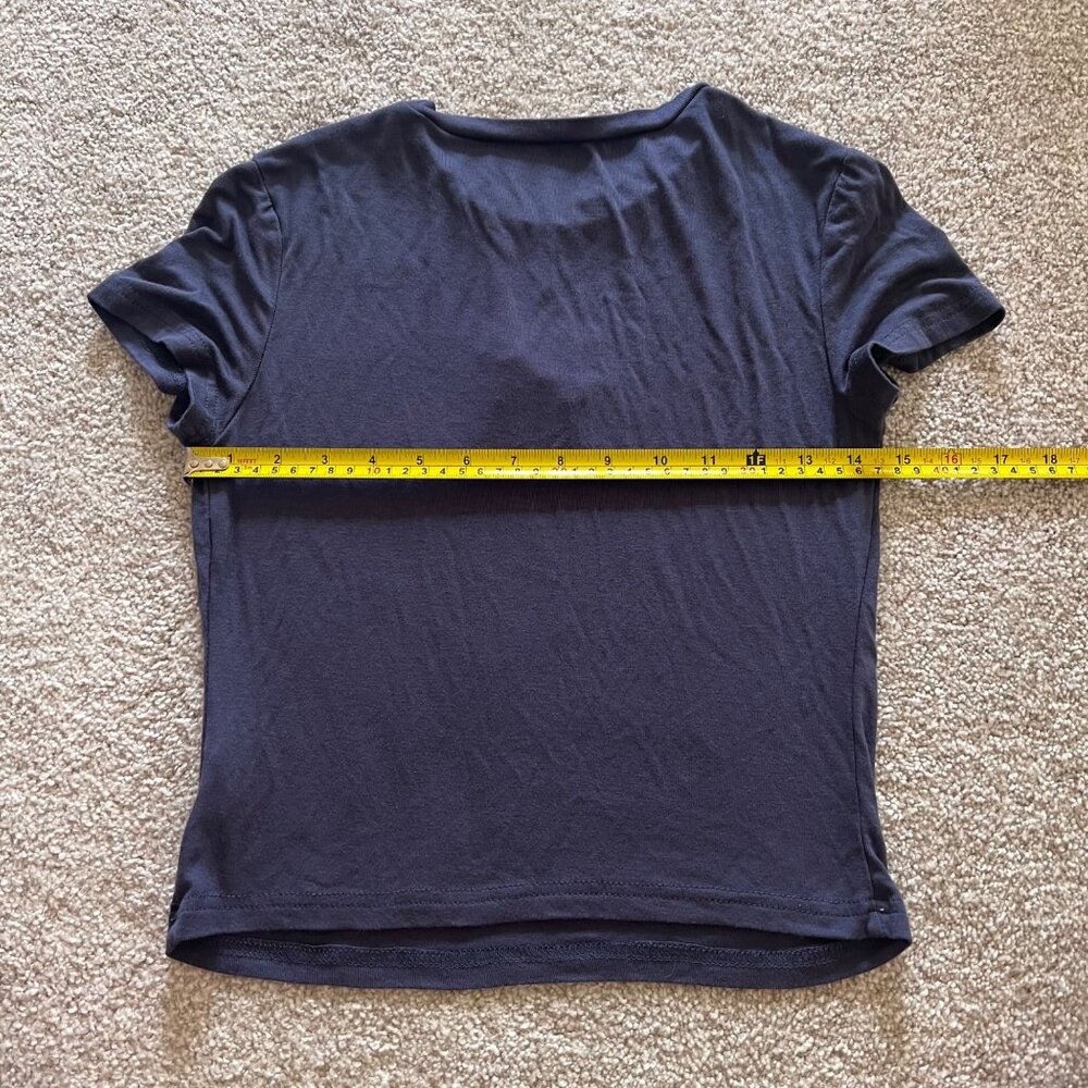 New York Manhattan 1898 Nautical Navy Blue Y2K Babytee Womens S - Picture 6 of 6